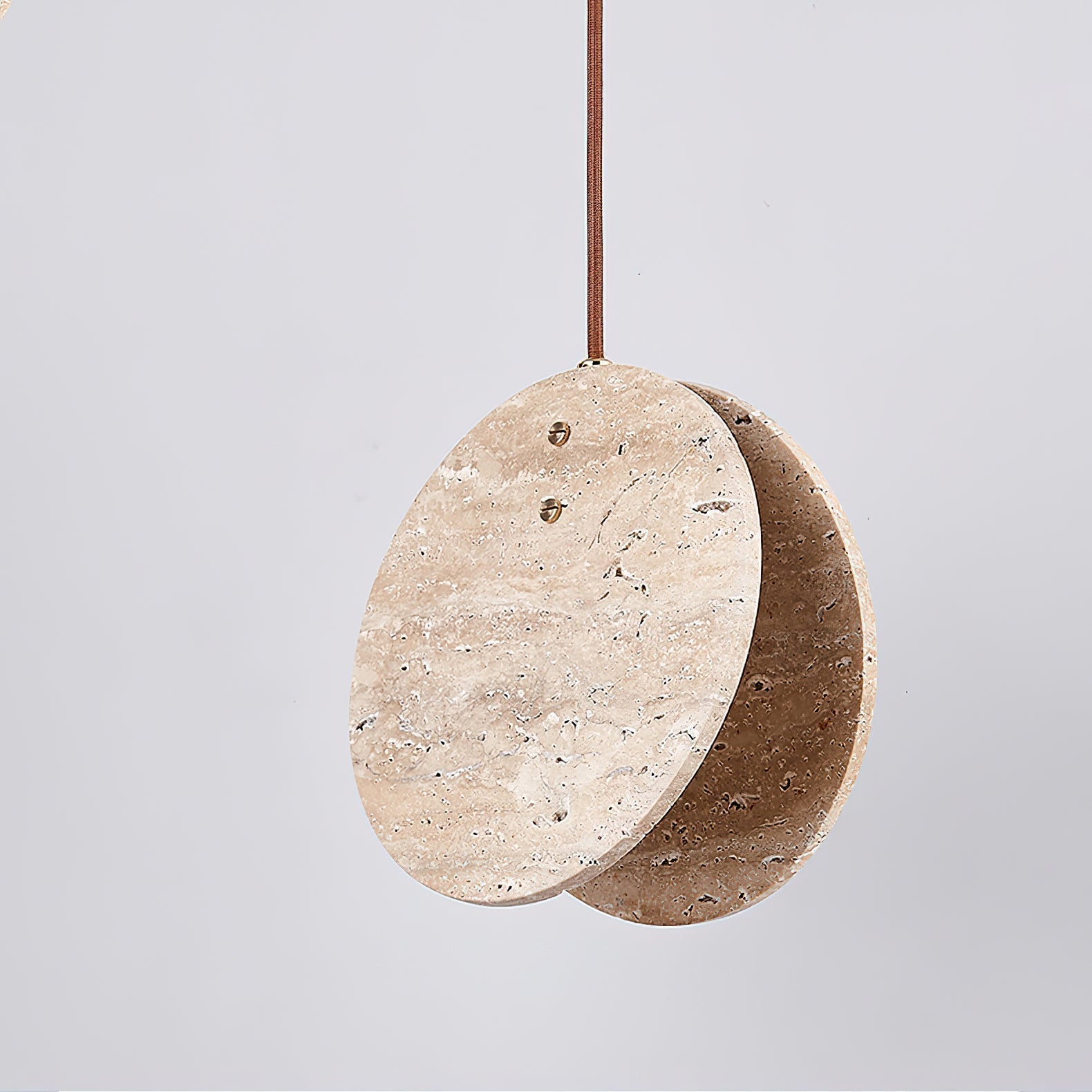 Lunarae Suspension Croissant en Travertin