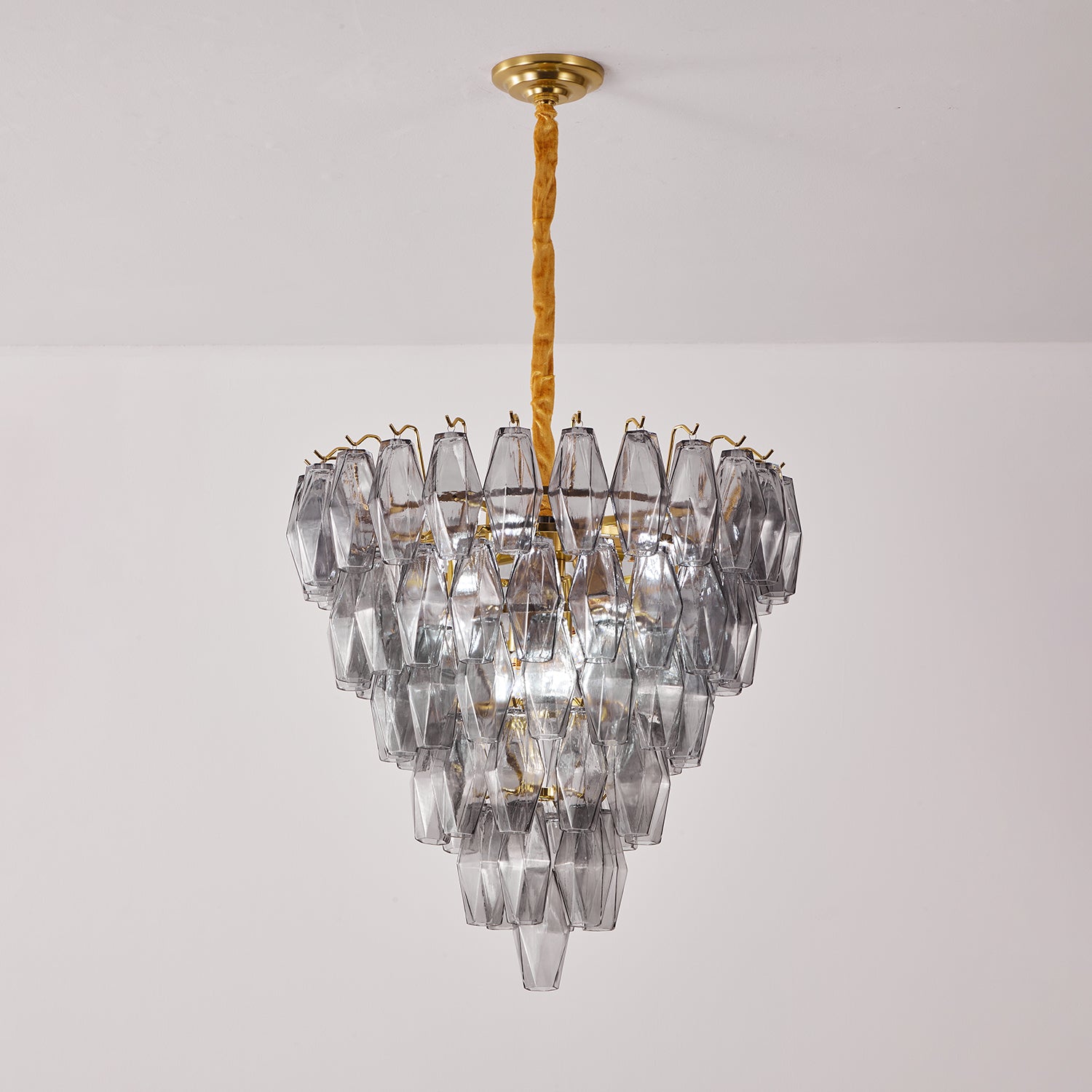 Aurora Lustre Fumée Gris Inversé Cristal Prisme
