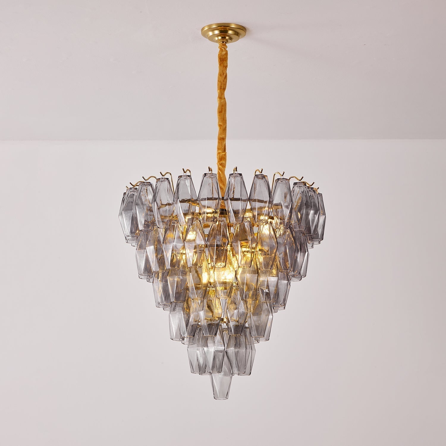 Aurora Lustre Fumée Gris Inversé Cristal Prisme