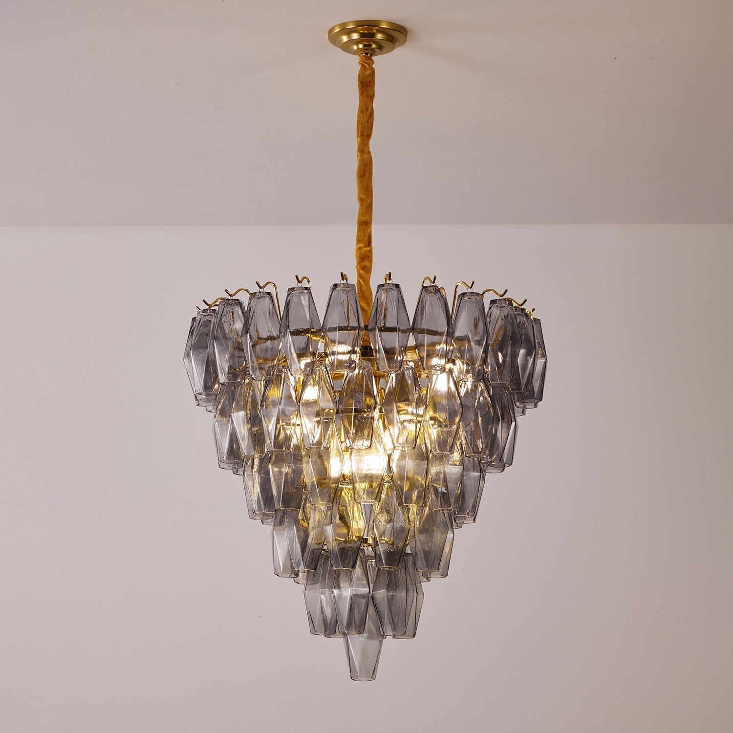 Aurora Lustre Fumée Gris Inversé Cristal Prisme
