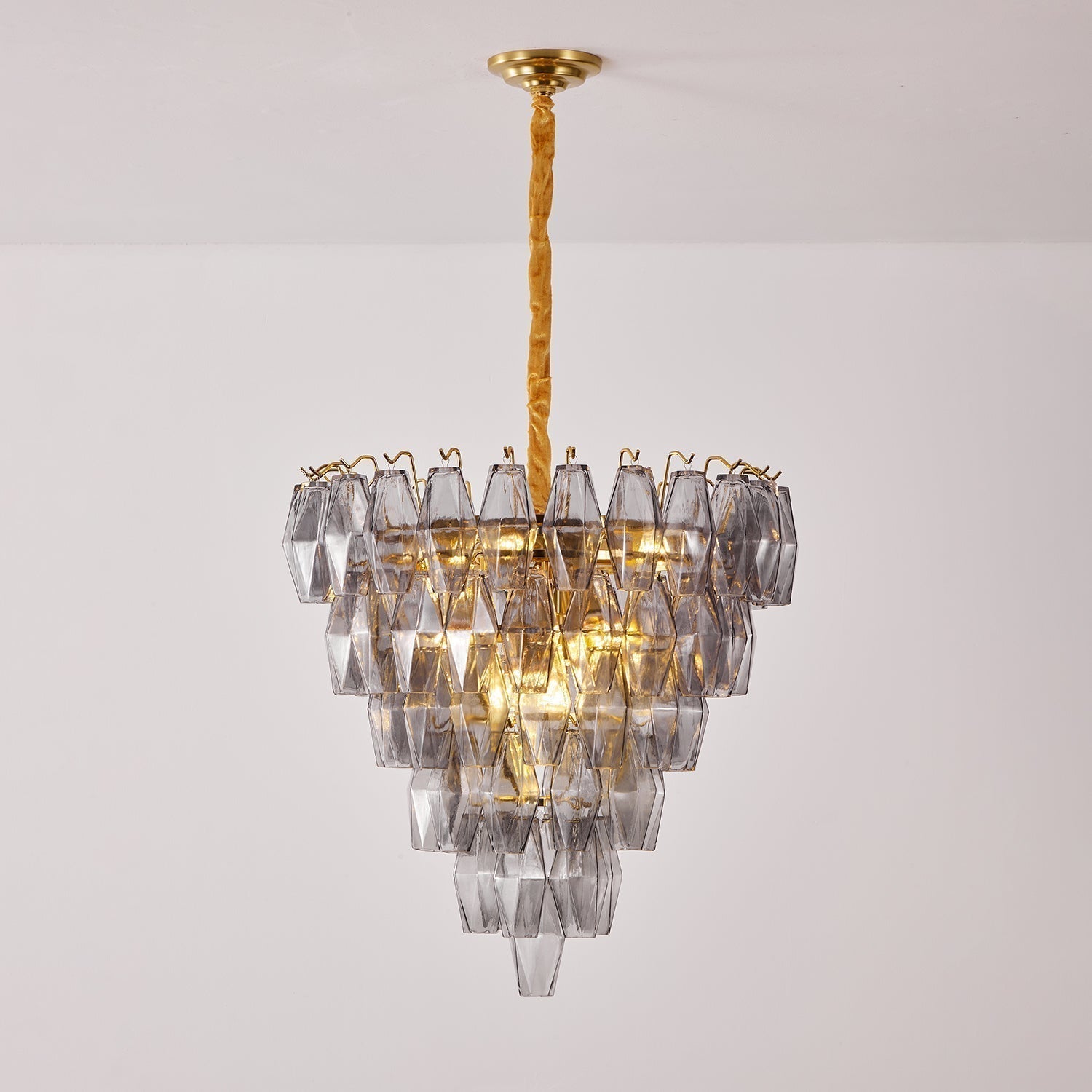 Aurora Lustre Fumée Gris Inversé Cristal Prisme