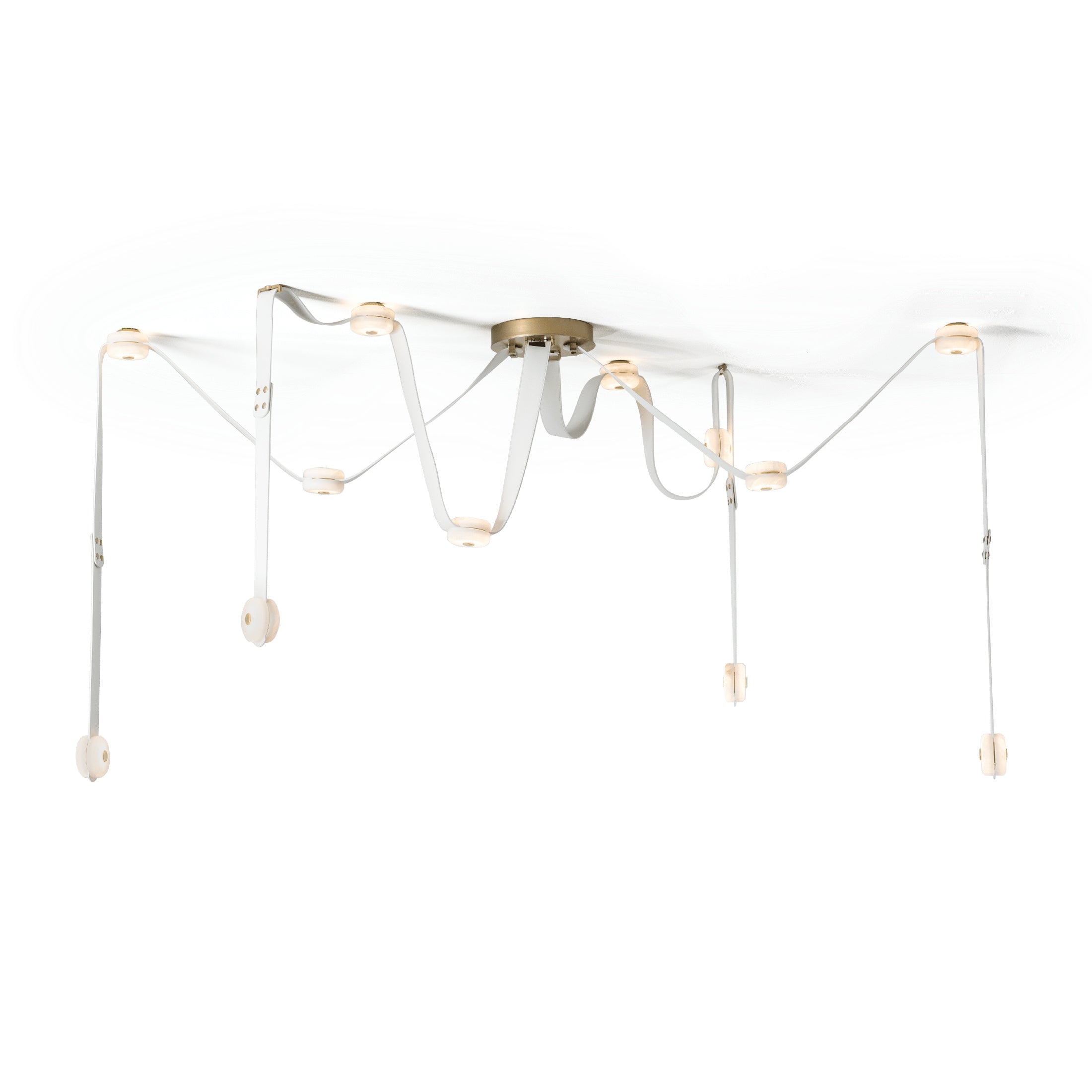 Elraearis Moderne Minimaliste LED Cuir Albâtre Lustre