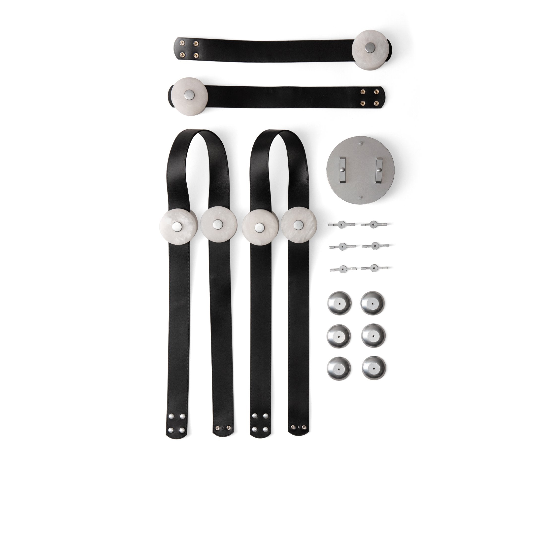 Elraearis Moderne Minimaliste LED Cuir Albâtre Lustre