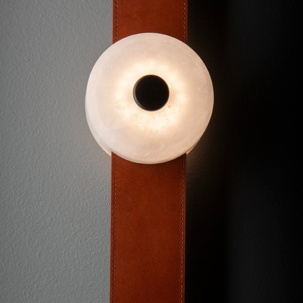 Evsore Moderne Minimaliste LED Cuir Albâtre Applique Murale