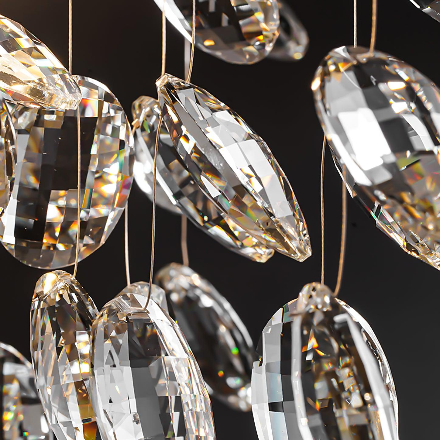 Lustra Lustre Cristal Branche Or LED