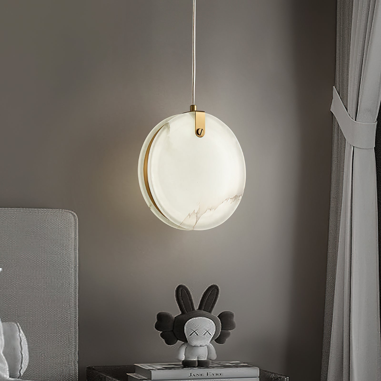 Utalionis Moderne Minimaliste Laiton Albâtre Suspension