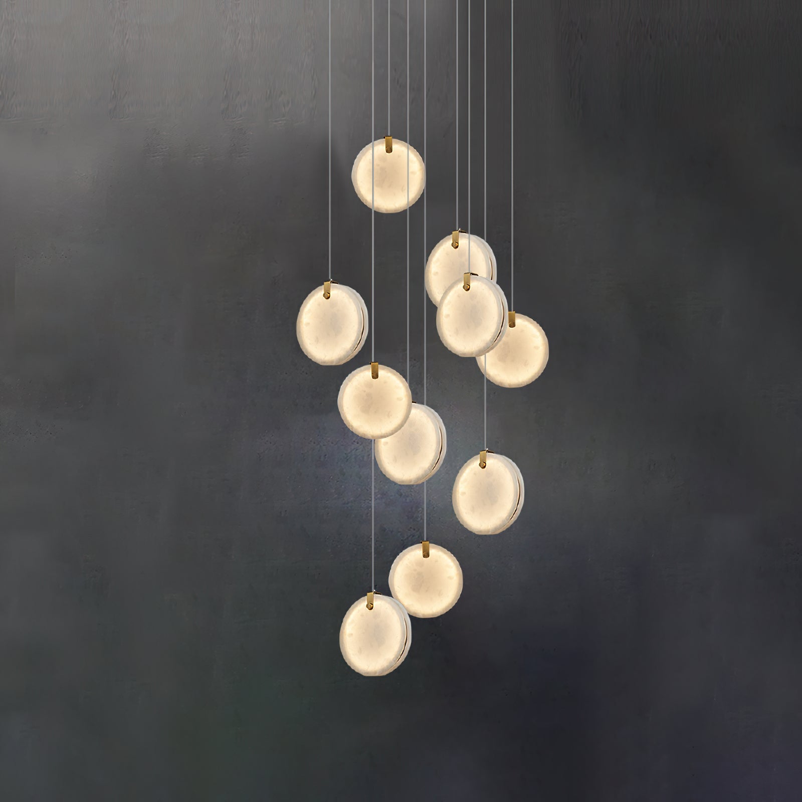 Utalionis Moderne Minimaliste Laiton Albâtre Suspension