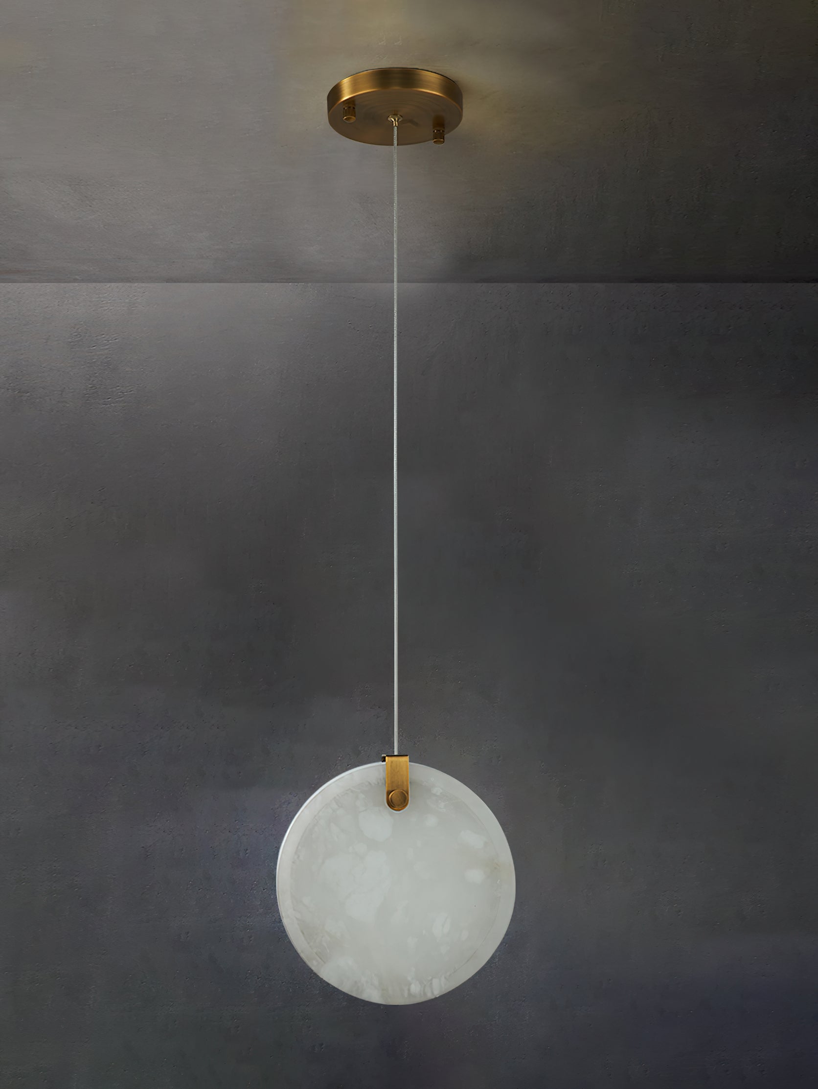 Utalionis Moderne Minimaliste Laiton Albâtre Suspension