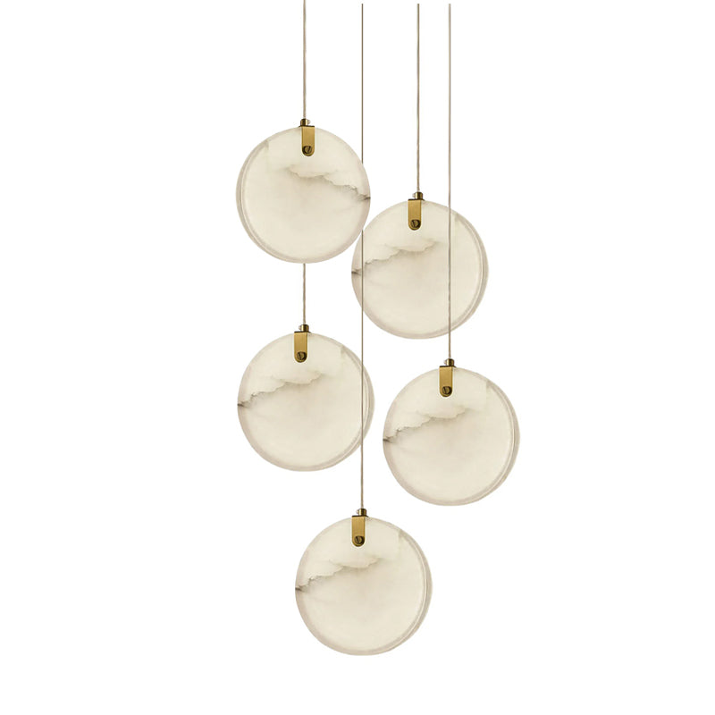 Utalionis Moderne Minimaliste Laiton Albâtre Suspension