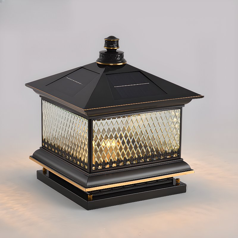Evelor Classique Diamant Solaire Poteau Extérieur Lumière