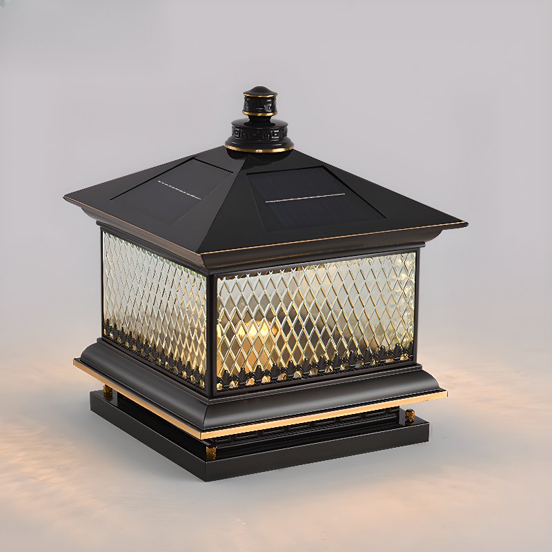 Evelor Classique Diamant Solaire Poteau Extérieur Lumière