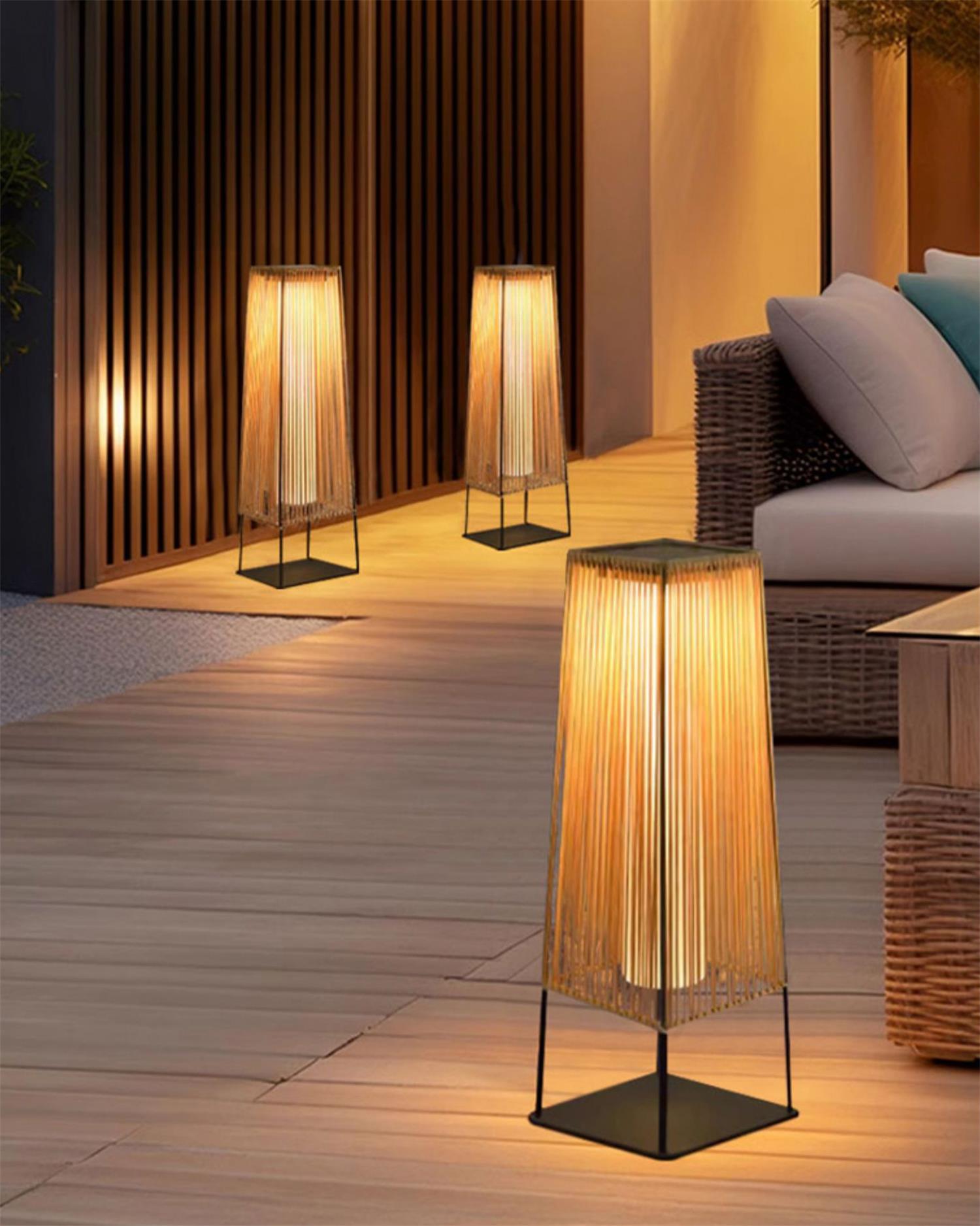 Solara Lampe de Poteau Extérieure à Lames Verticales