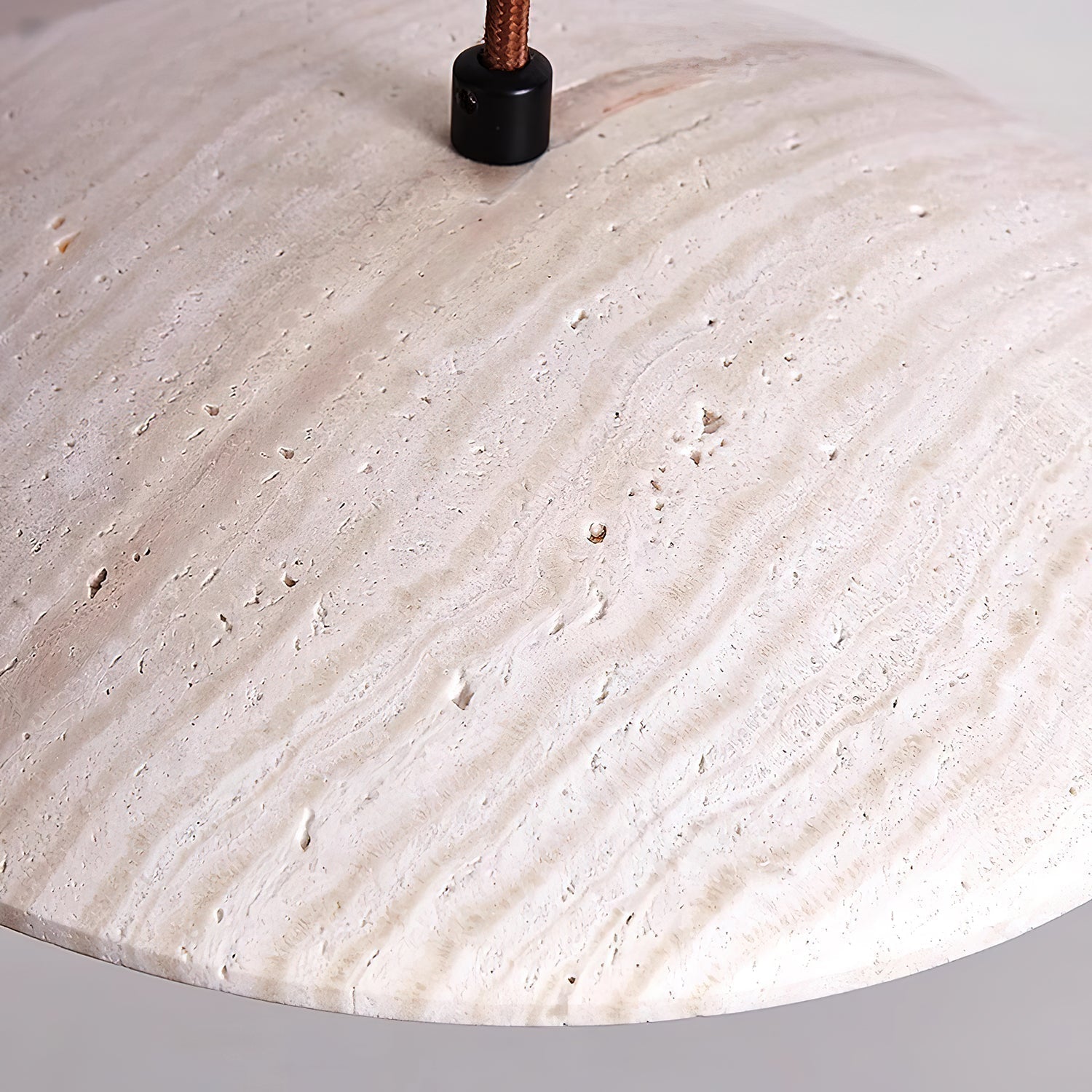 Zodore Large-Bord Travertin Pendentif Lumière