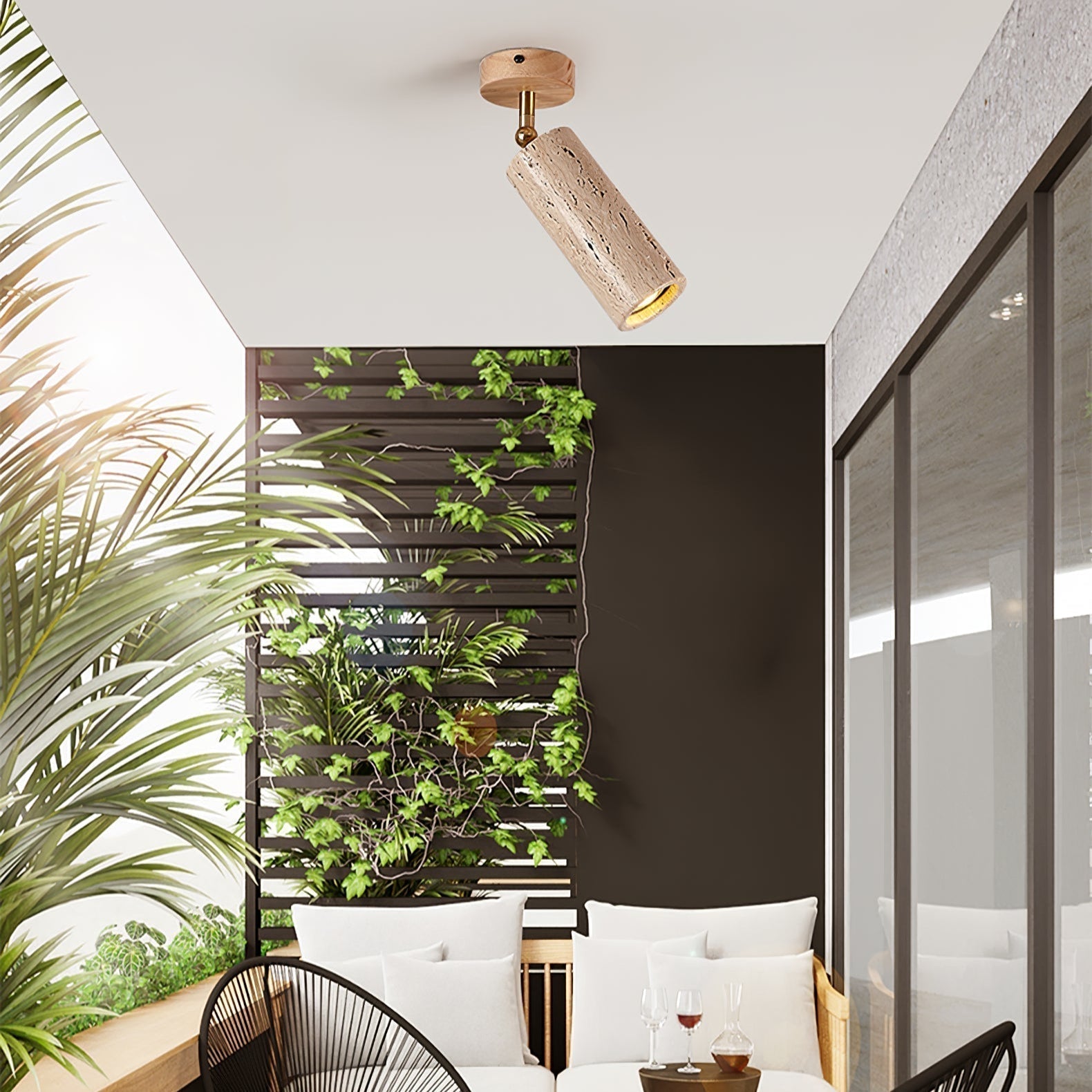 Mycaran Suspension Minimaliste en Travertin