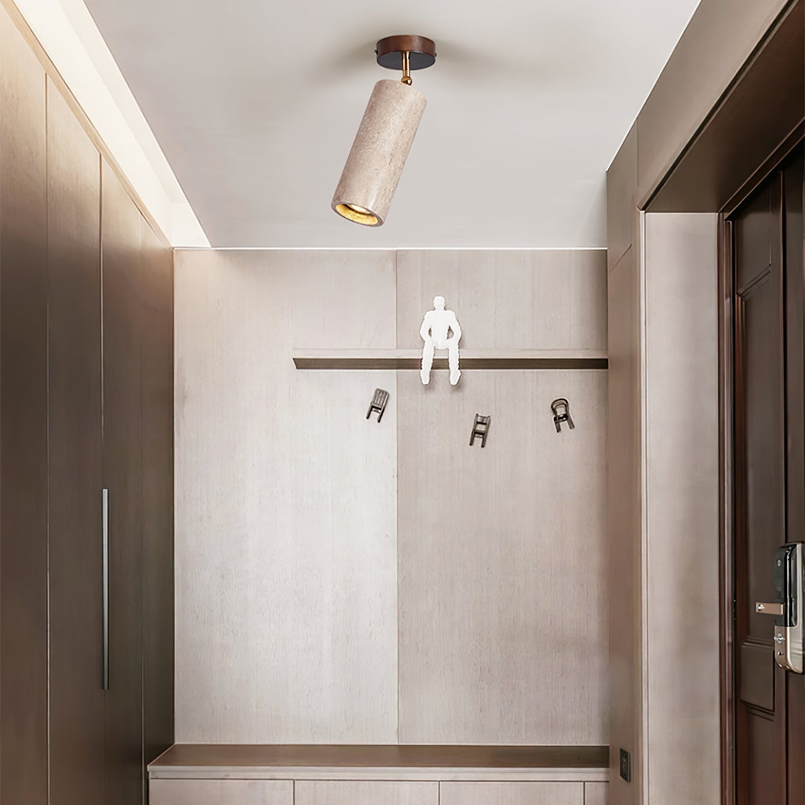 Mycaran Suspension Minimaliste en Travertin