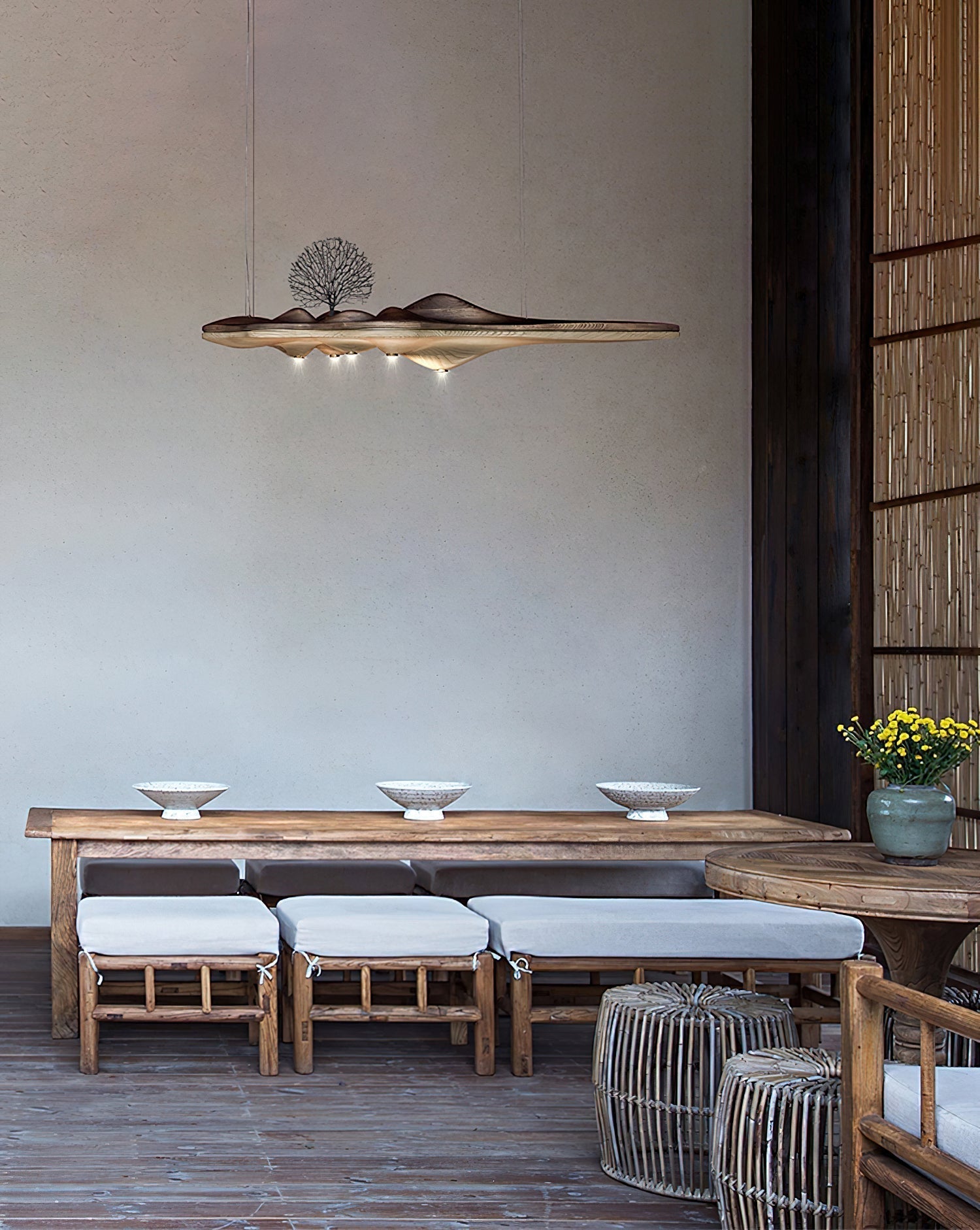 Etalyra Suspension en Bois Élégance Premium