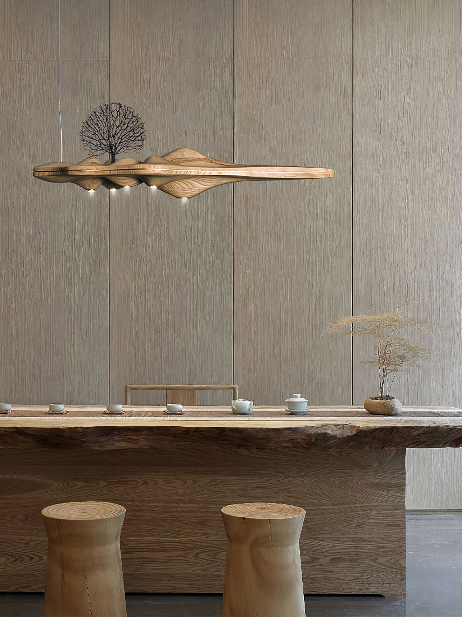Etalyra Suspension en Bois Élégance Premium