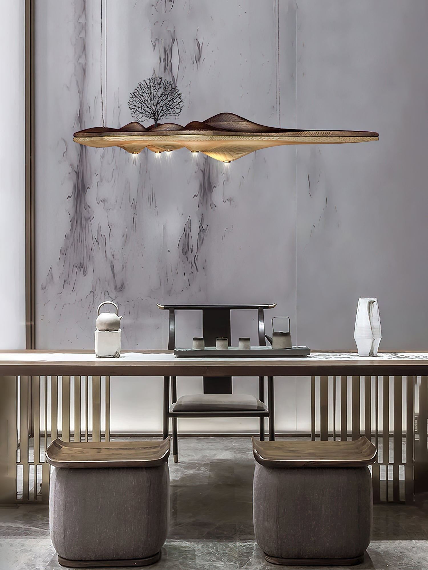 Etalyra Suspension en Bois Élégance Premium