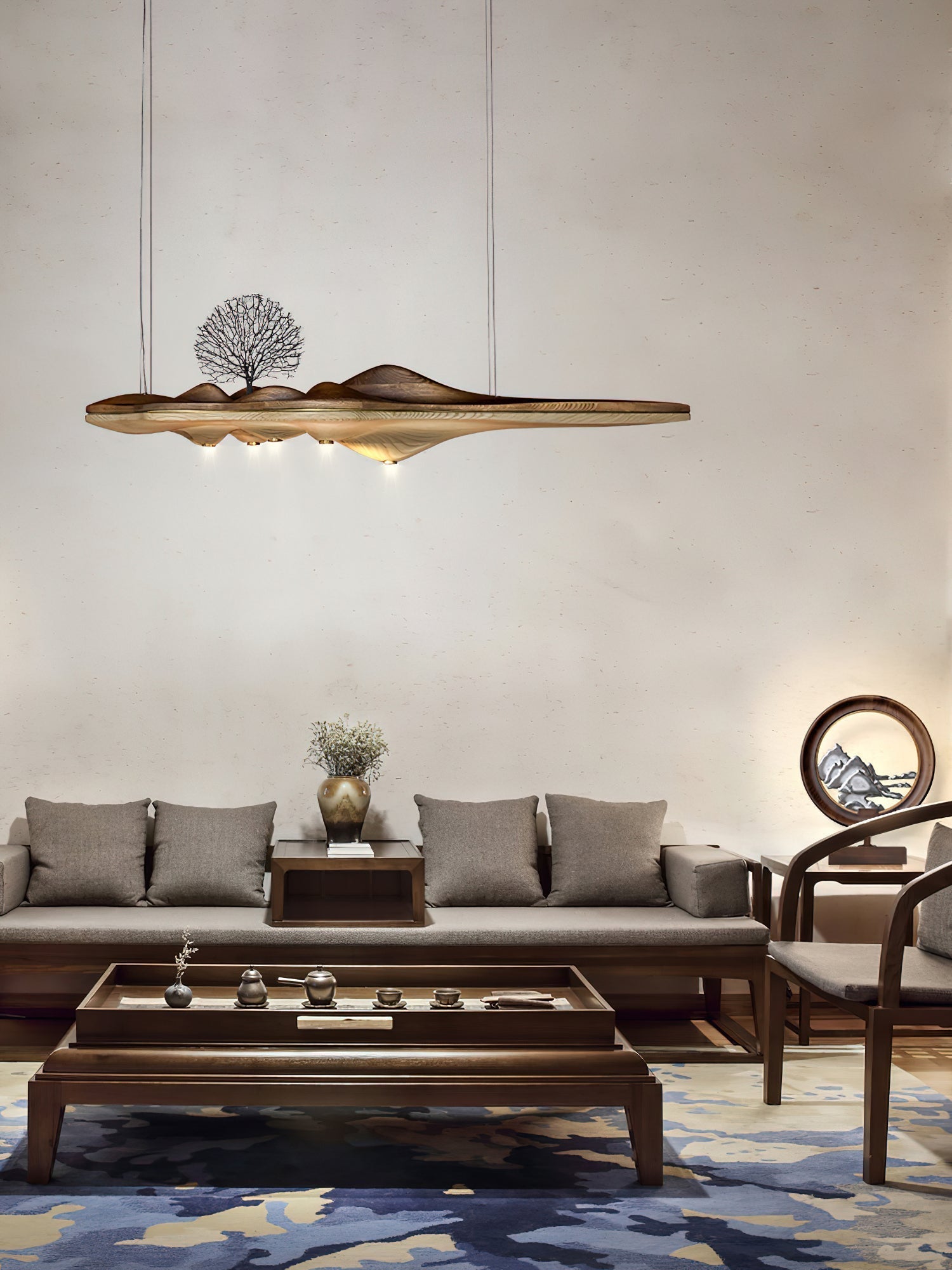 Etalyra Suspension en Bois Élégance Premium