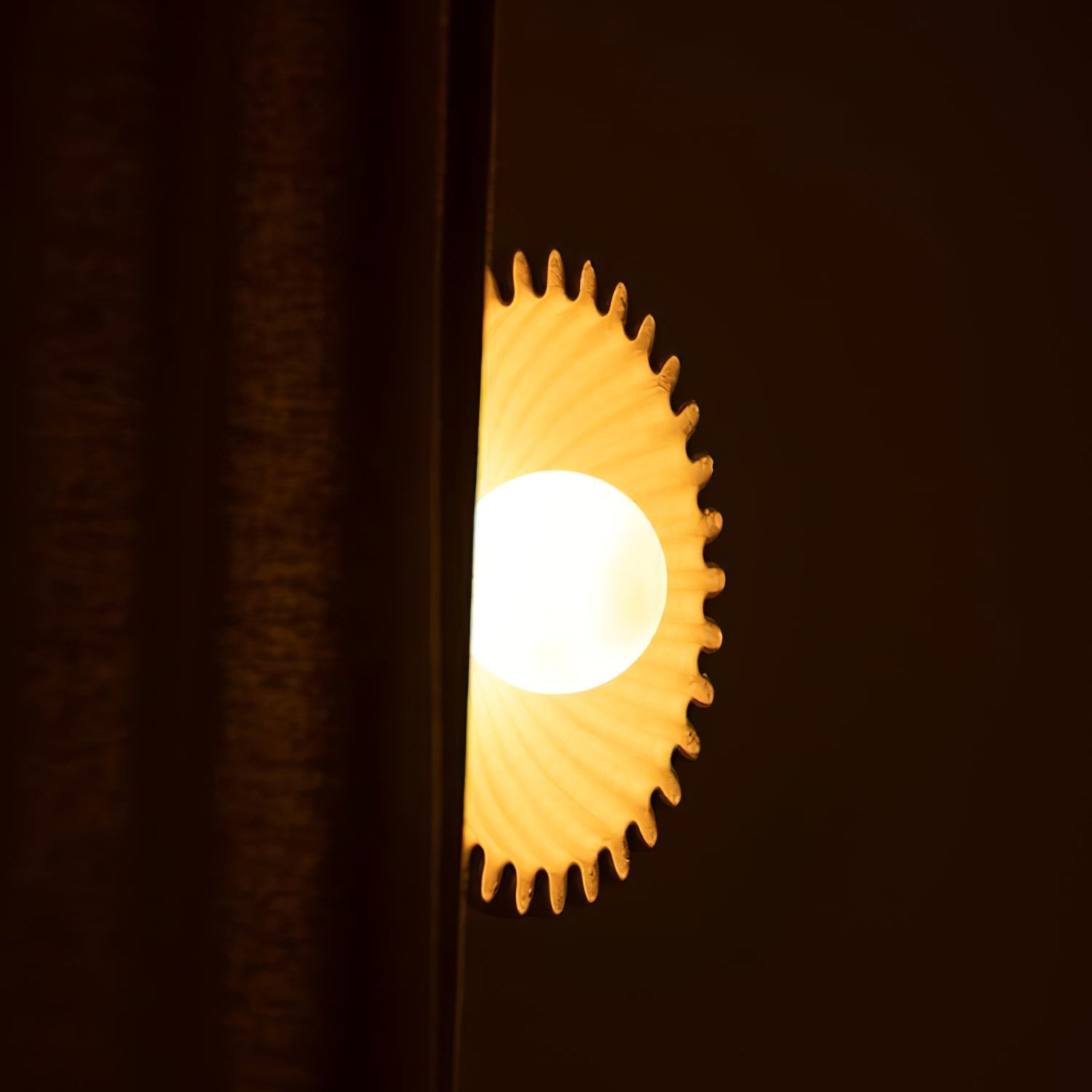 Sunray Applique Murale Rustique en Verre