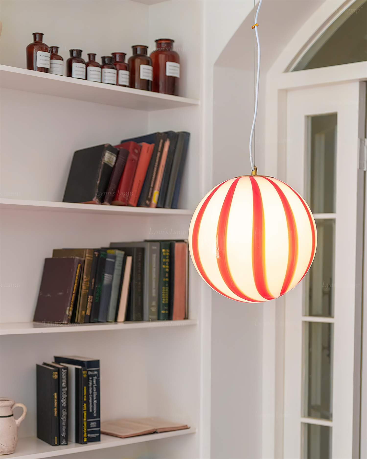 Aira Suspension Rayures Rouges Mignonne