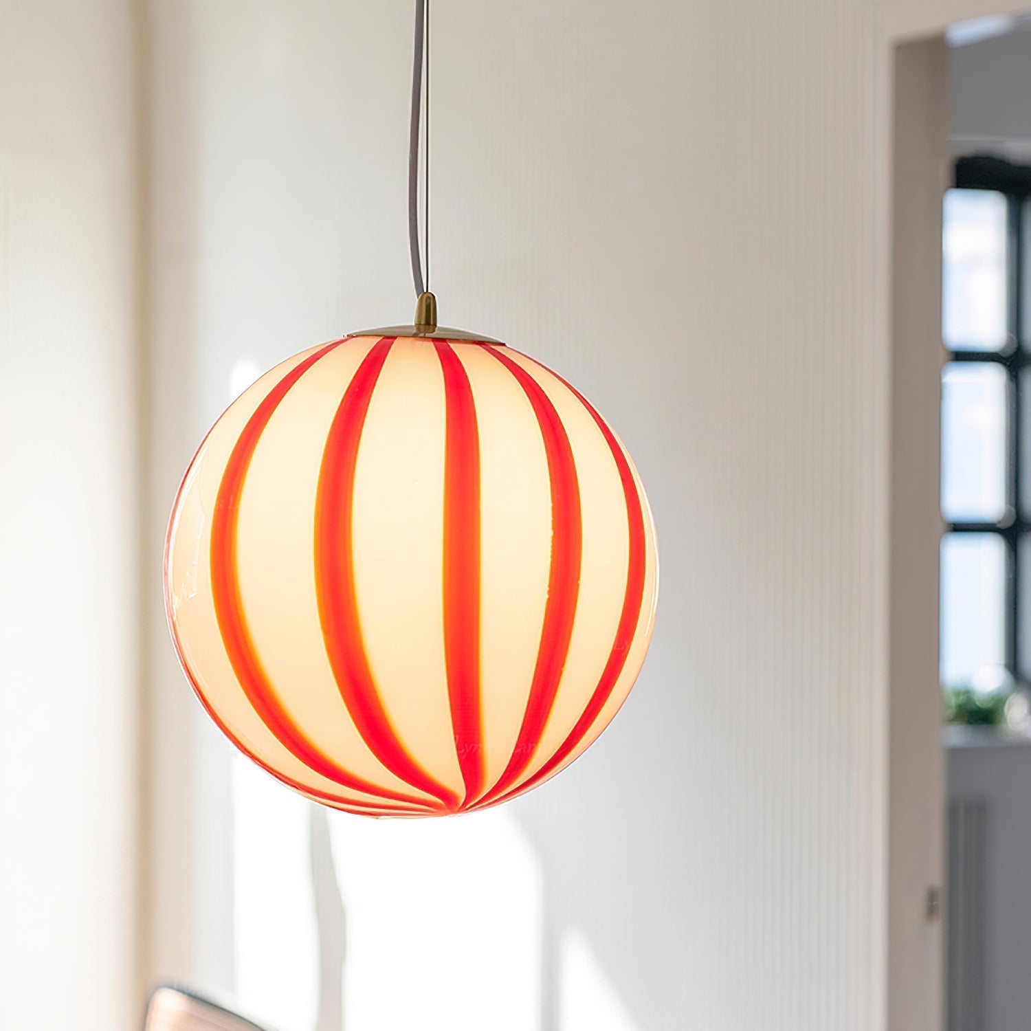 Aira Suspension Rayures Rouges Mignonne
