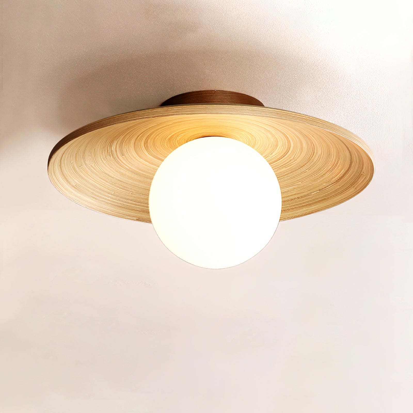 Lustra Plafonnier Soluna Bois Orbital
