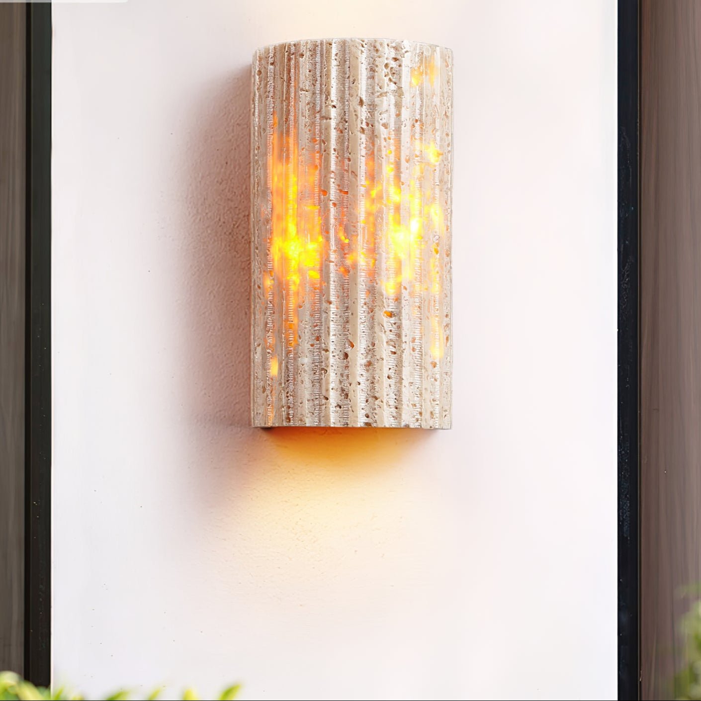 Sysilion Applique Murale Industrielle en Travertin
