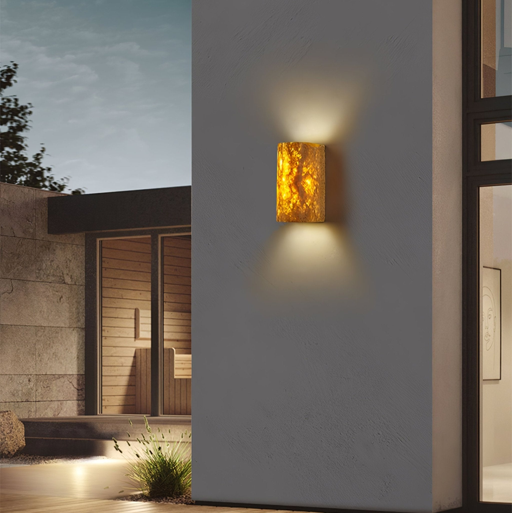 Sysilion Applique Murale Industrielle en Travertin