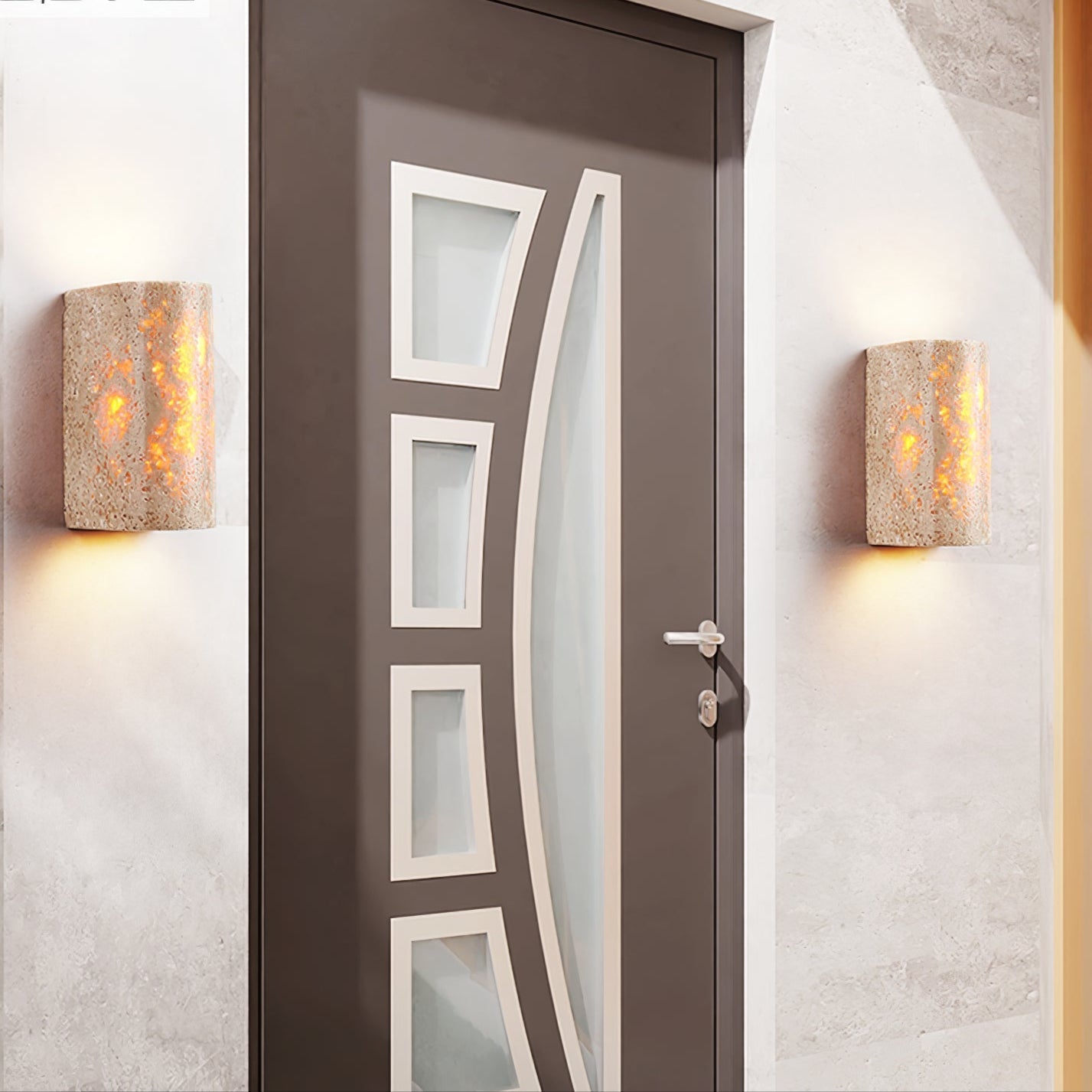 Sysilion Applique Murale Industrielle en Travertin