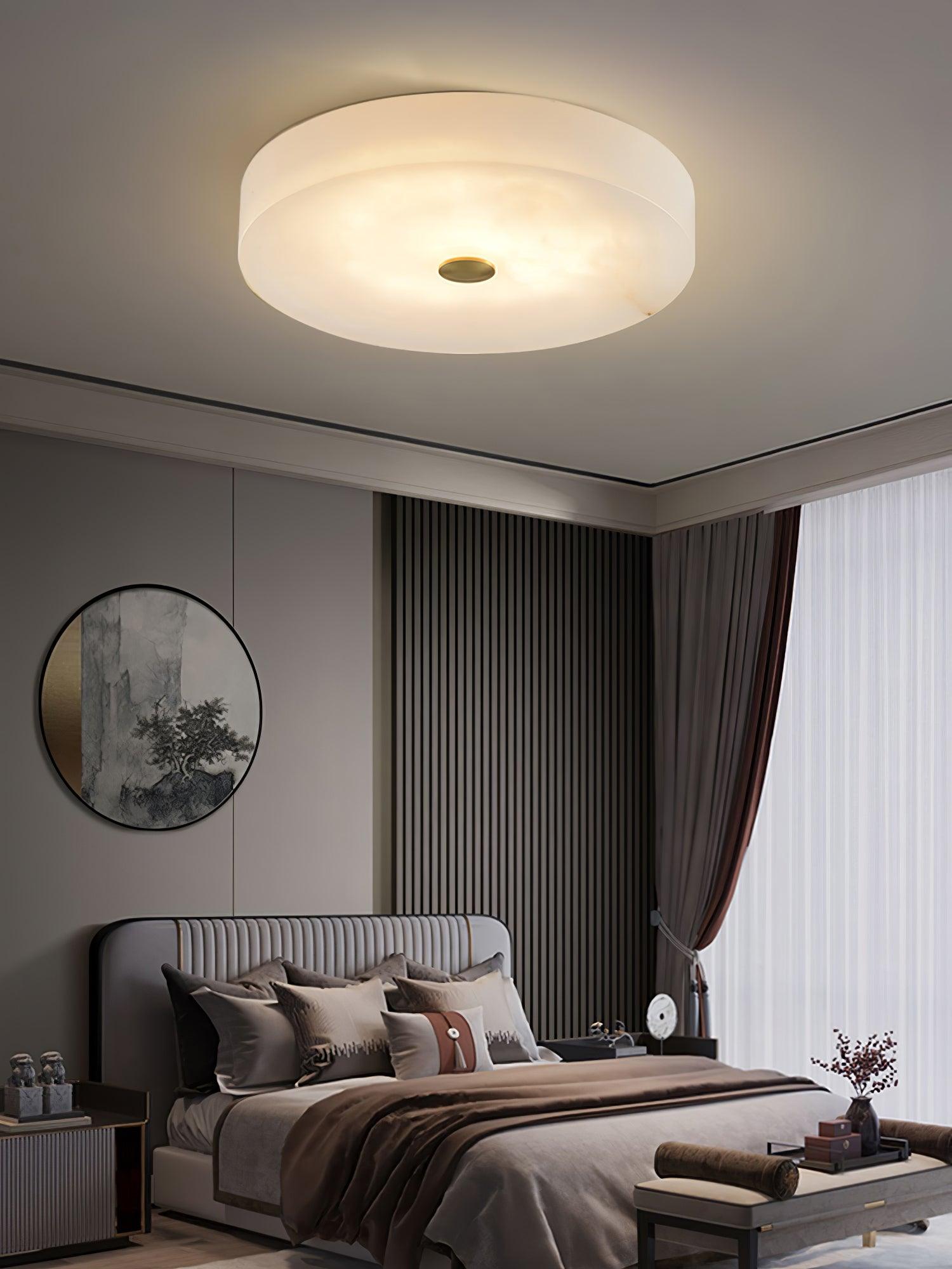 Olaean Lampe Plafonnier en Albâtre