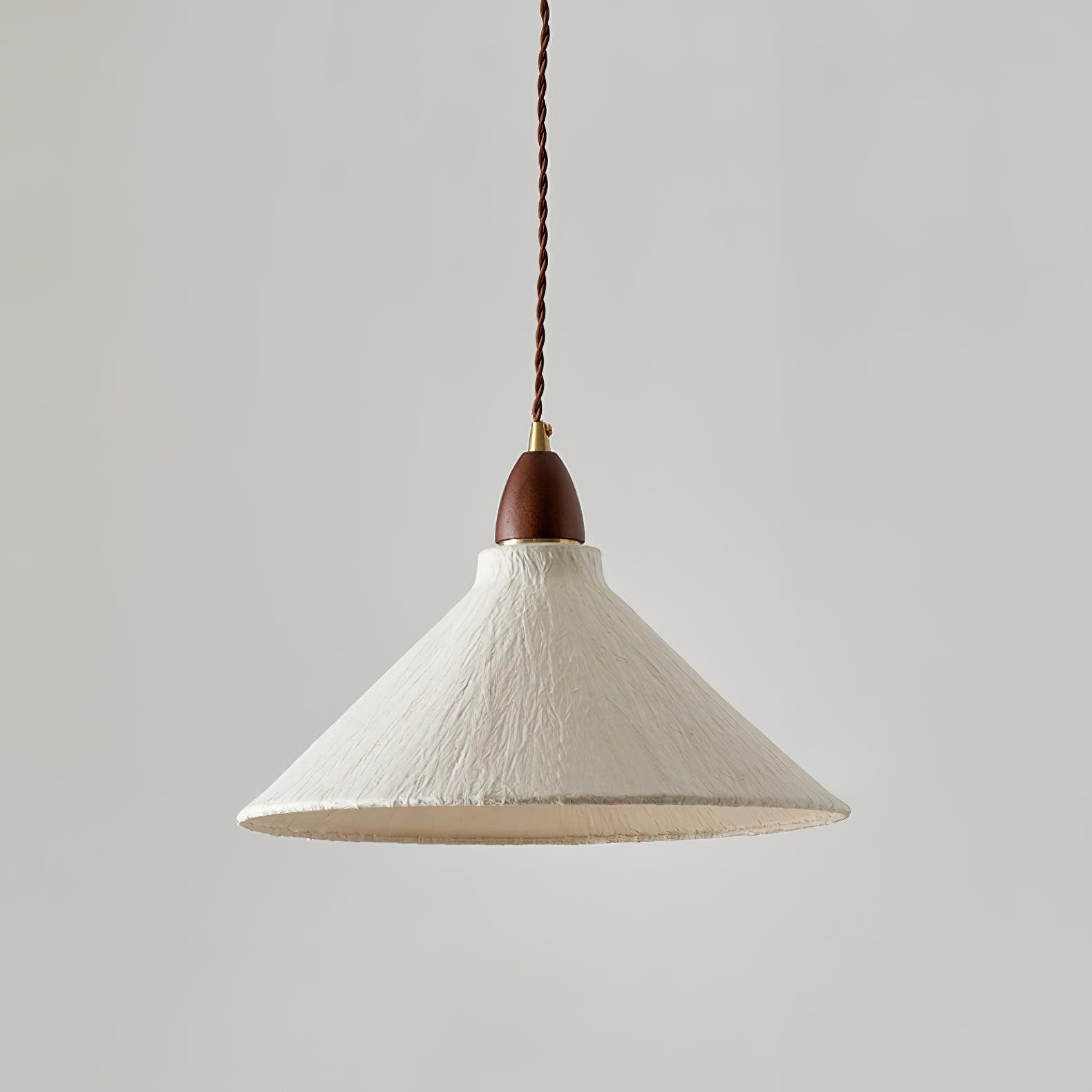 Vellara Papier & Bois Pendentif Lampe
