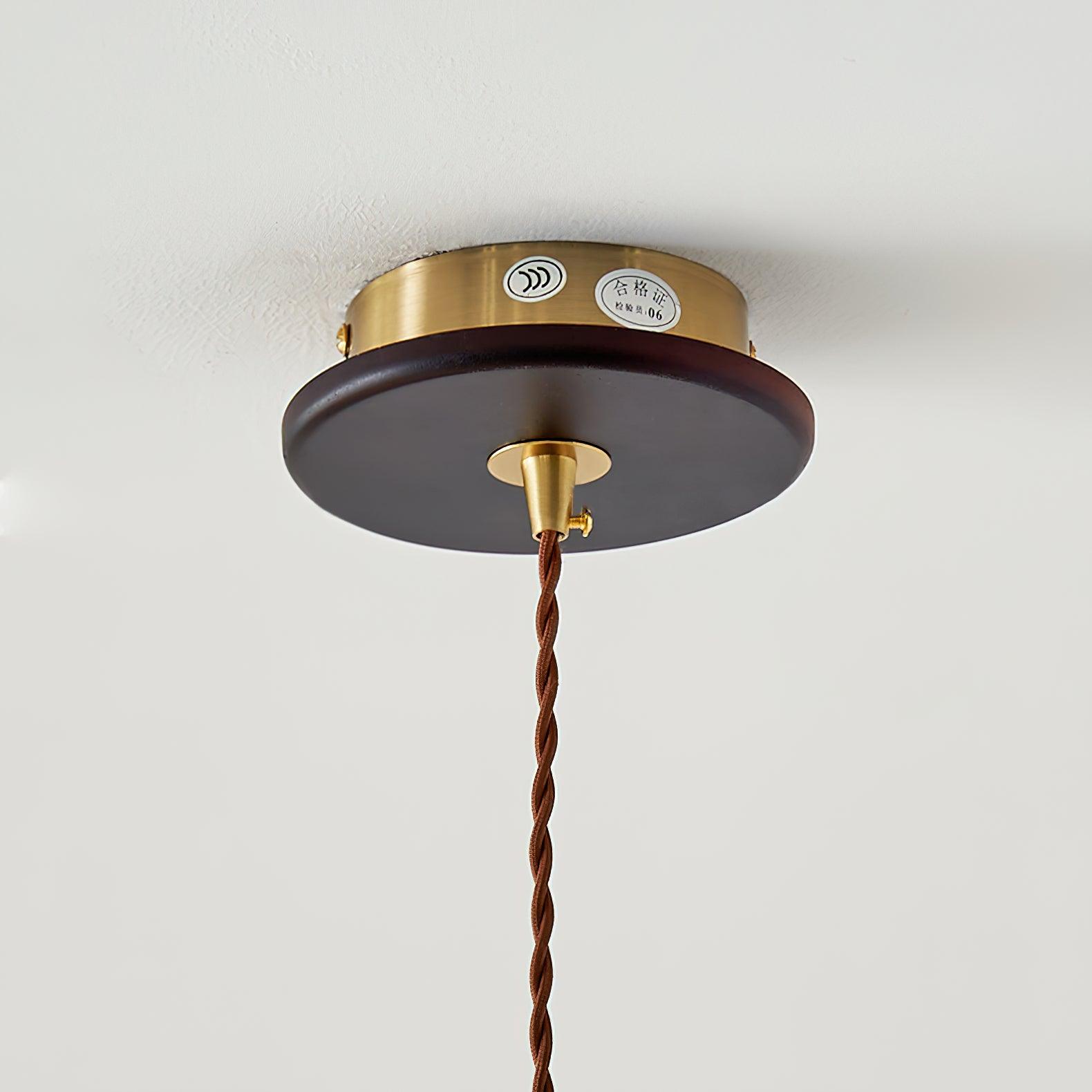 Vellara Papier & Bois Pendentif Lampe