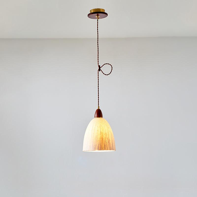 Vellara Papier & Bois Pendentif Lampe