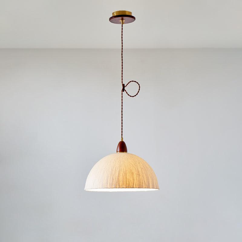Vellara Papier & Bois Pendentif Lampe