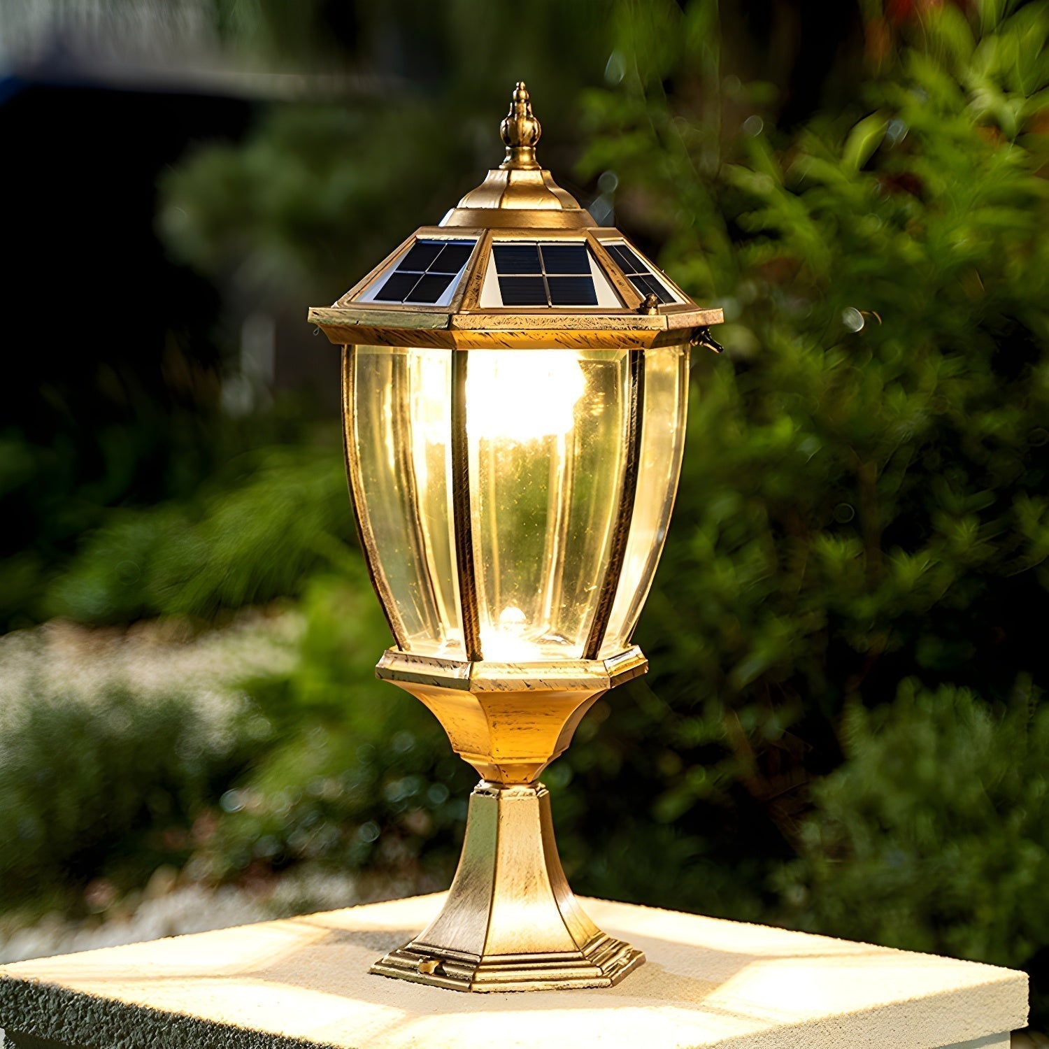 Cezoria Lampe Extérieure Solaire en Verre Unique