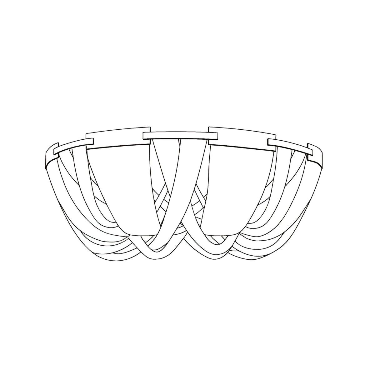 Lustra Plafonnier Frange Chaîne Cadre Nickel
