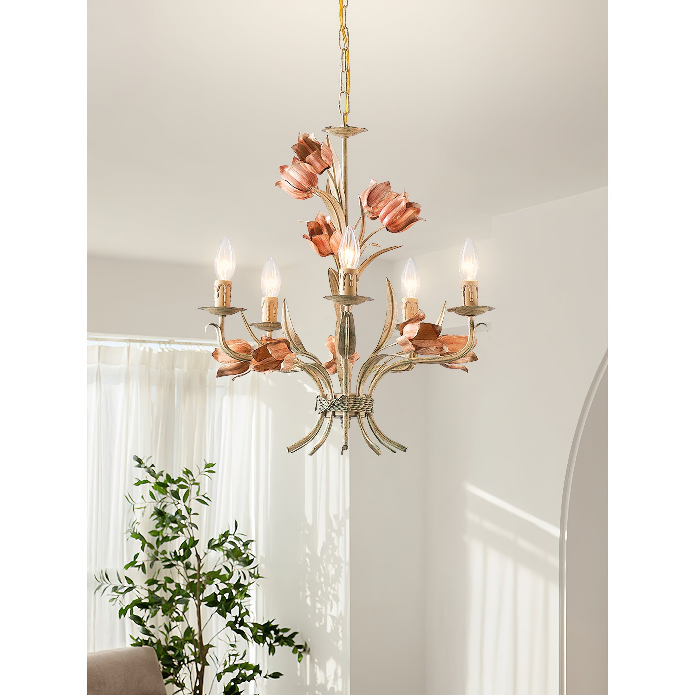 Cacaryra Classique Art Sage Rose Métal Lustre