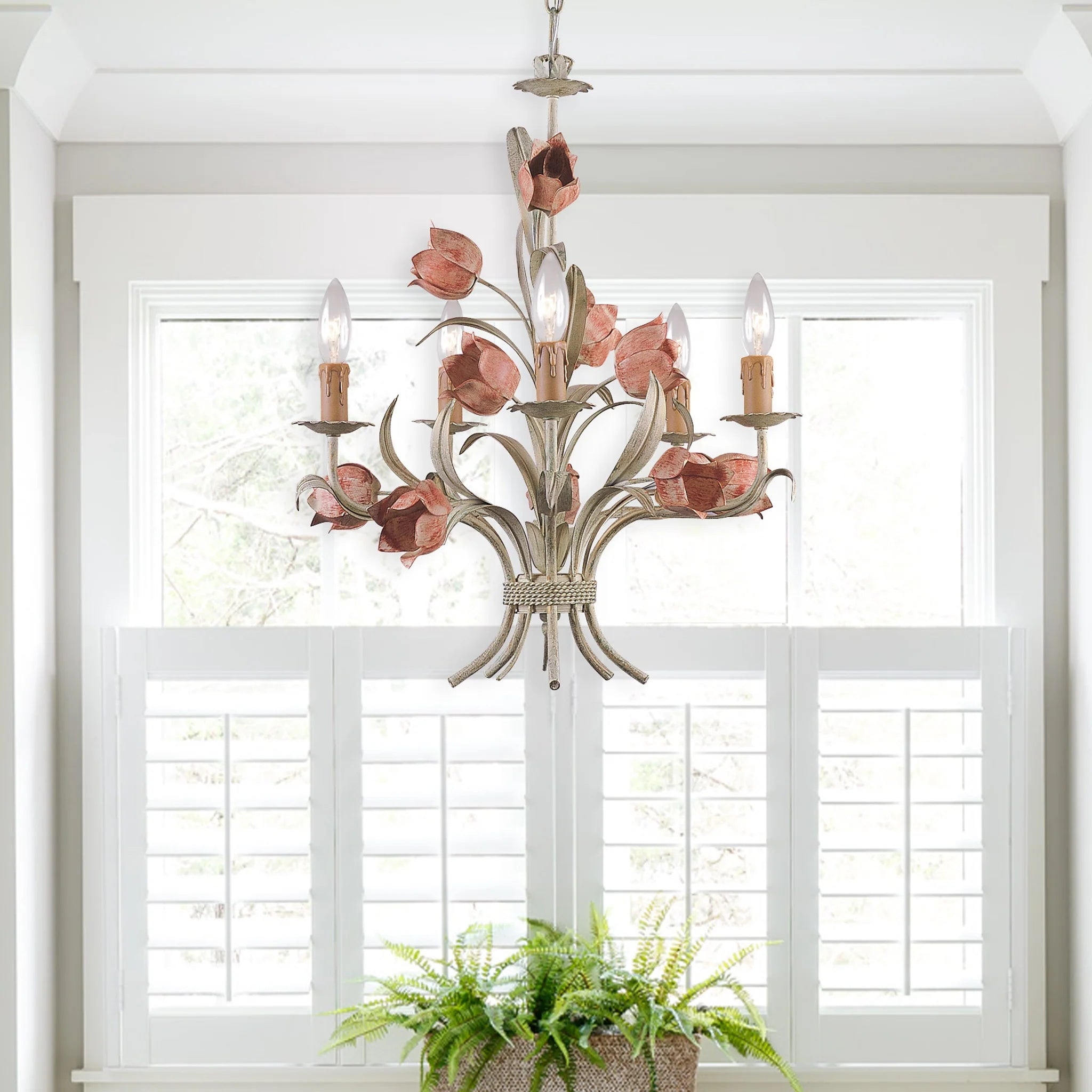 Cacaryra Classique Art Sage Rose Métal Lustre