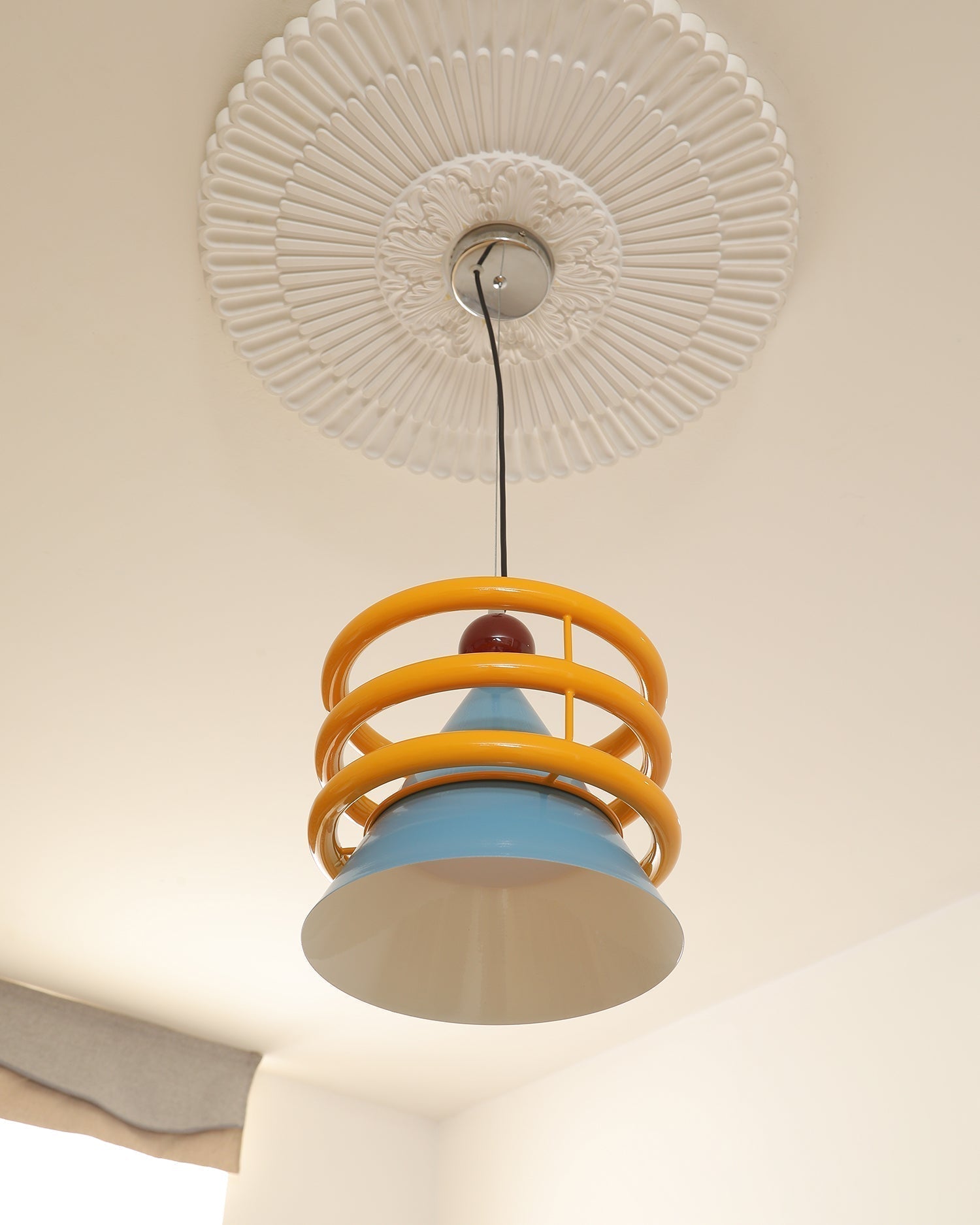 Sowden Suspension Cône Bleu Anneaux Orange