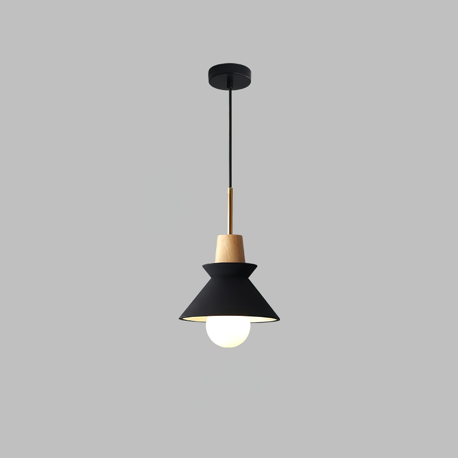 Solara Lampe à suspension en bois Space Nordic Minimaliste