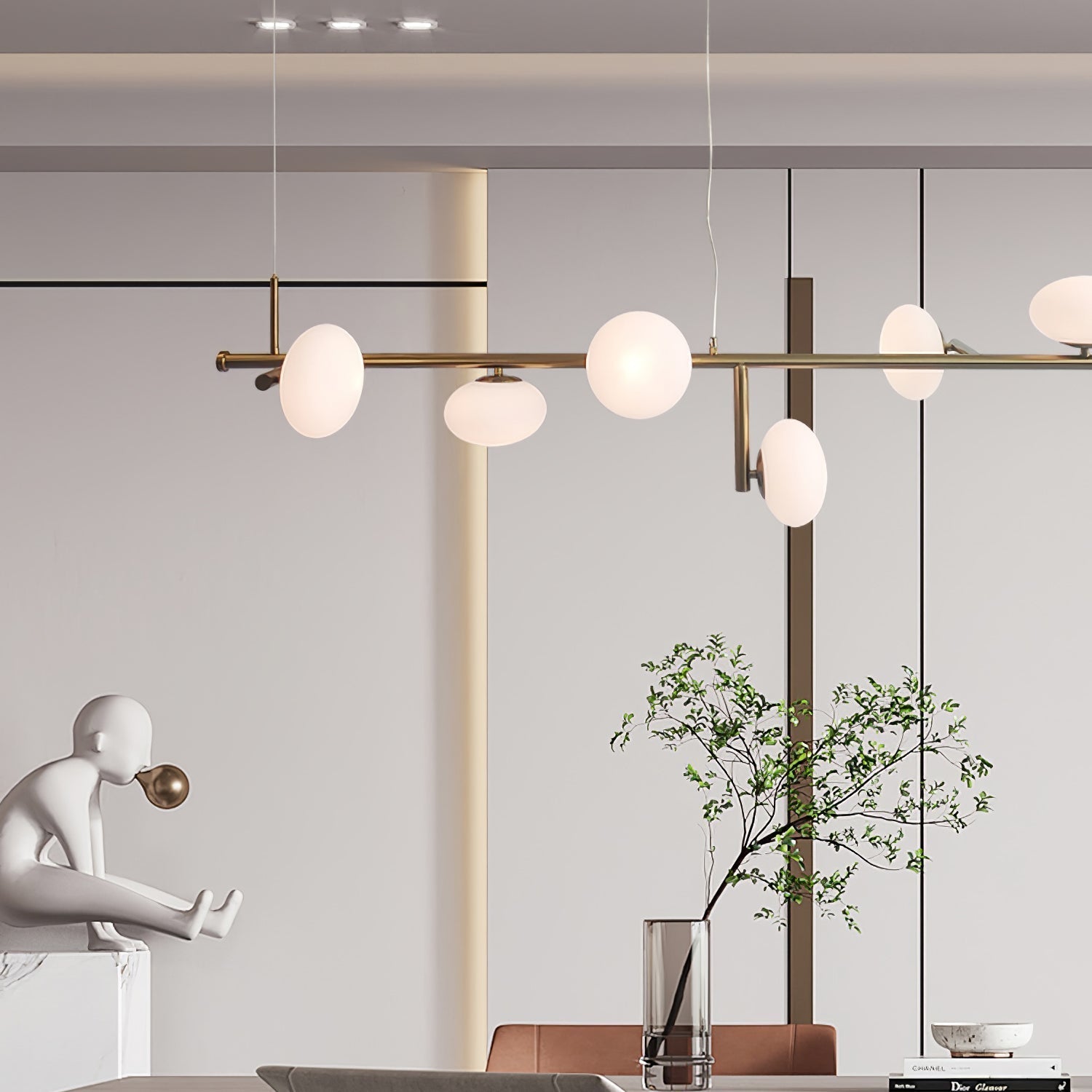 Balance Lustre en Verre Moderne