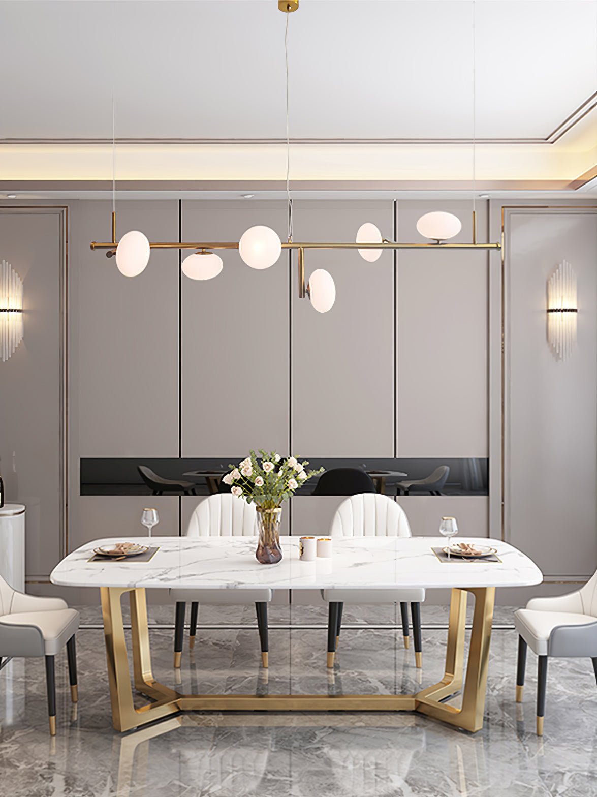 Balance Lustre en Verre Moderne