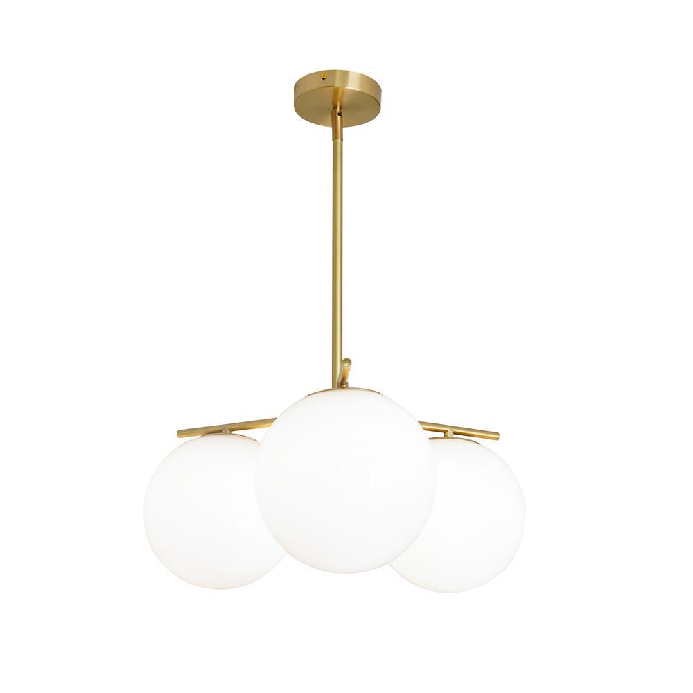 Lustra Lustre Sphère & Tige Moderne Or LED