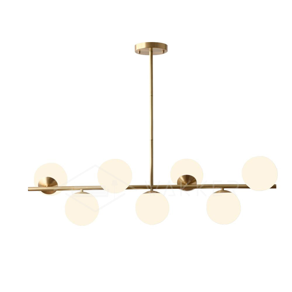 Lustra Lustre Sphère & Tige Moderne Or LED