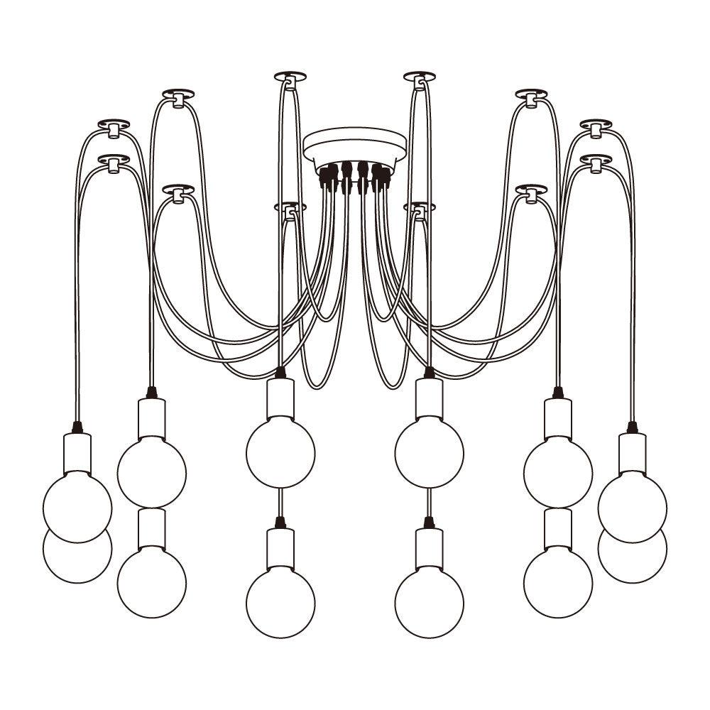 Lustra Lustre à Câble Araignée Industriel