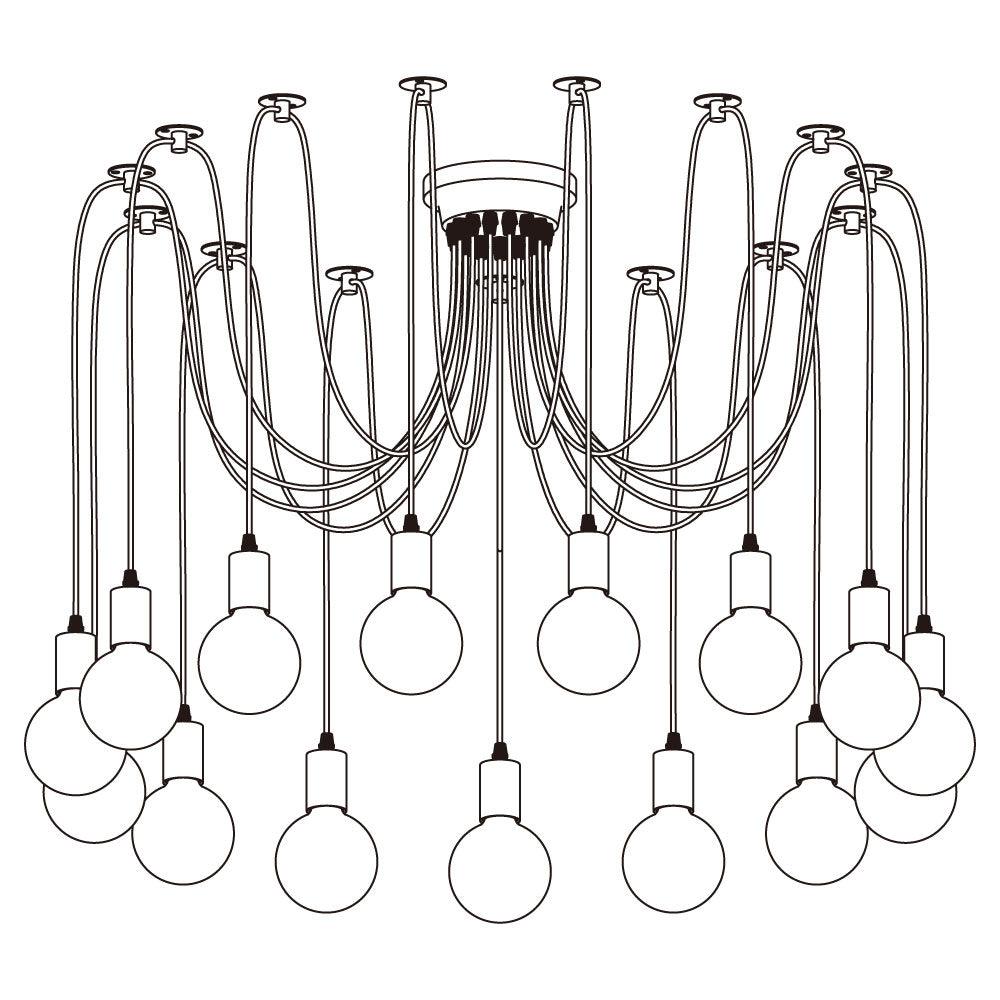Lustra Lustre à Câble Araignée Industriel