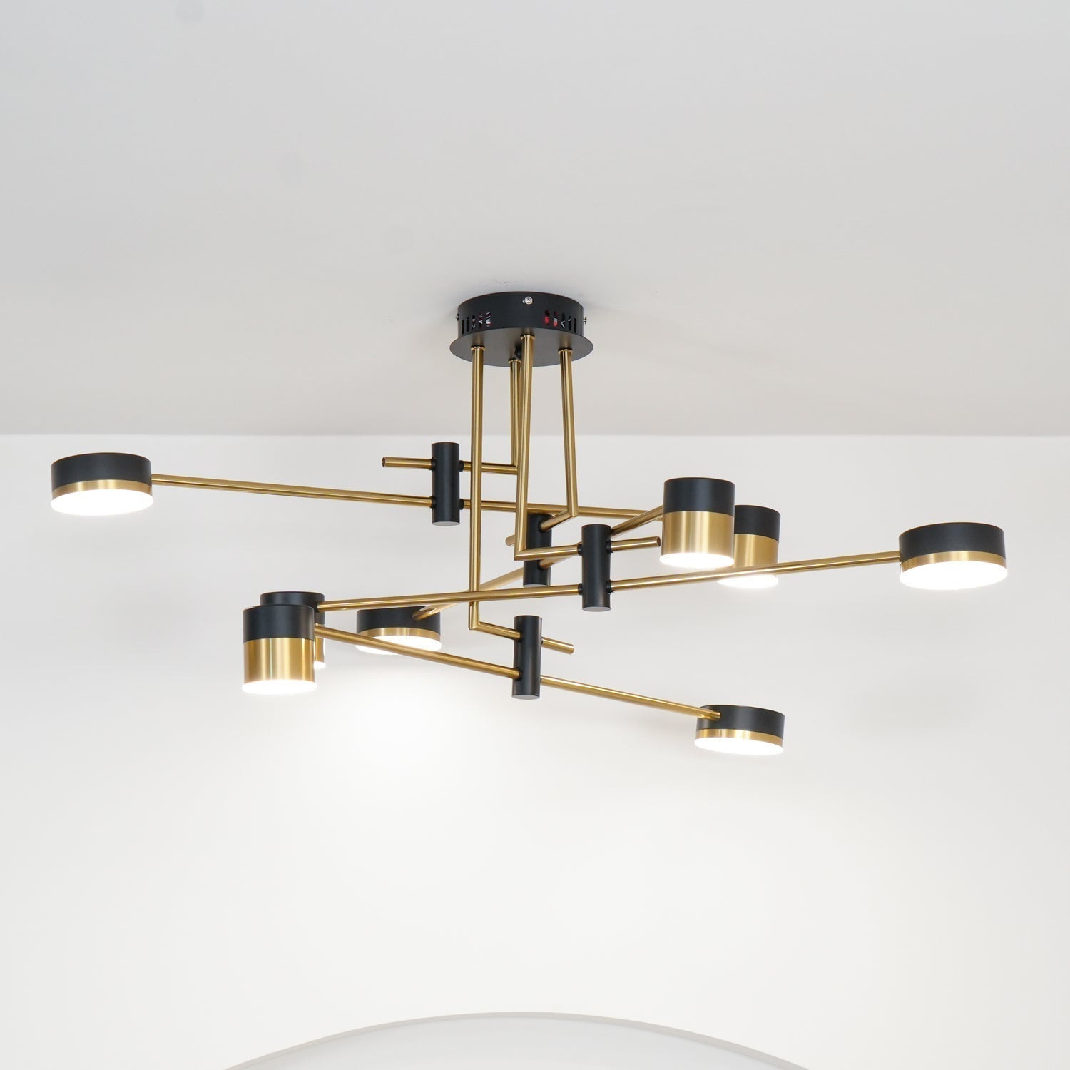 Lustra Lustre Noir Or Bras en Forme d'Araignée