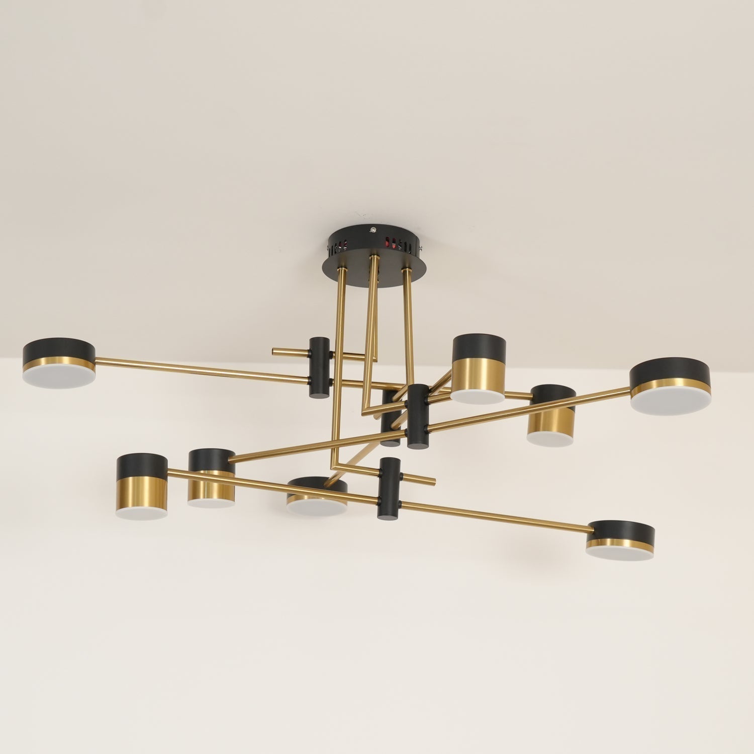 Lustra Lustre Noir Or Bras en Forme d'Araignée