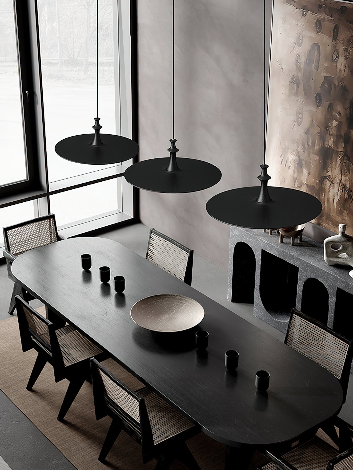 Syrinyra Suspension Sculpturale Disque Bois